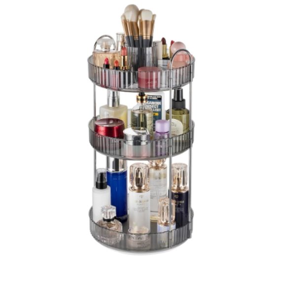 3 Tiers - 360° Turntable Makeup Organizer - Lazy Susan Cosmetics Storage - Picture 1 of 6